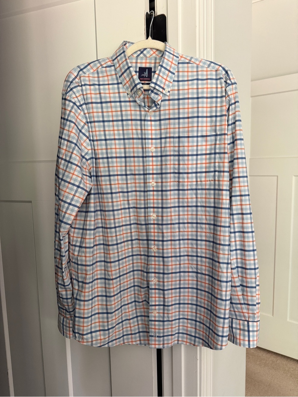 Johnnie O prep performance plaid long sleeve button down shirt
